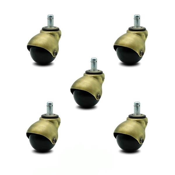 Service Caster 2 Inch Antique Brass Hooded Grip Ring Ball Casters, 5PK SCC-GR01S20-POS-WA-716-5 - main